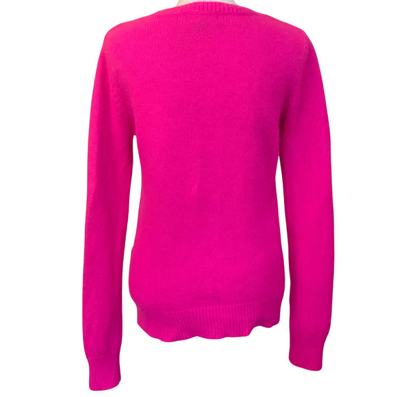 Stylestalker neon pink angora/wool sweater, bright, colorful, layering, medium - Picture 3 of 5